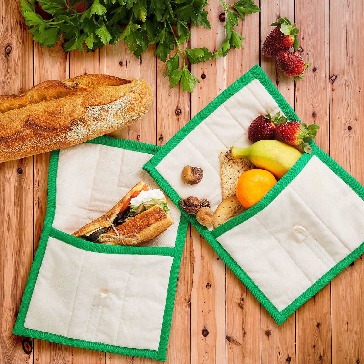 reusable lunch bag - no need to wrap your food in plastic anymore!