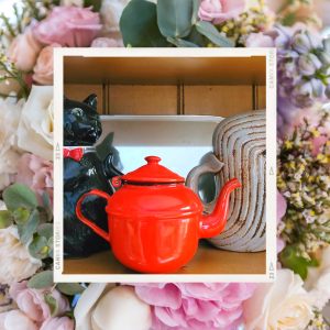 vintage red enamel teapot for sale Australia