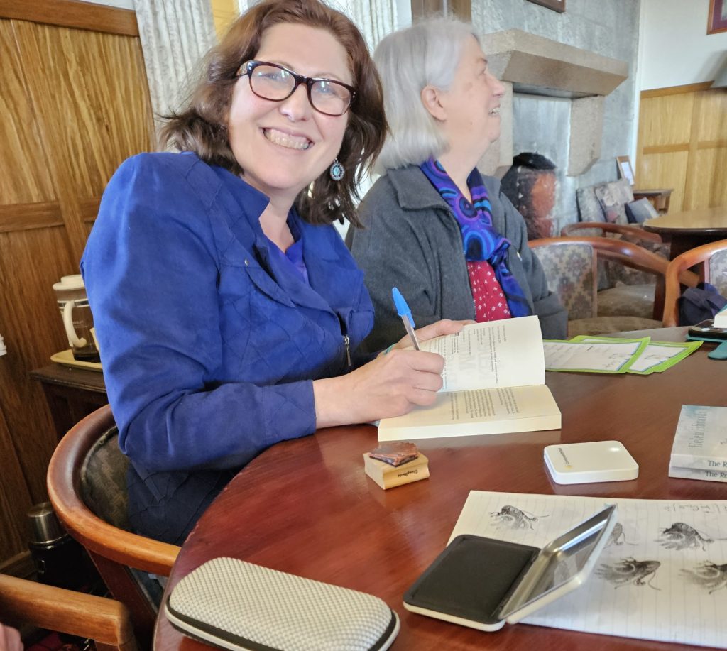 Helen signing The Rebels of Mount Buffalo at The Chalet event